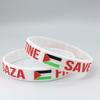 Free Palestine Commemorative Silicone Bracelet With Geometric Design Environmentally Friendly