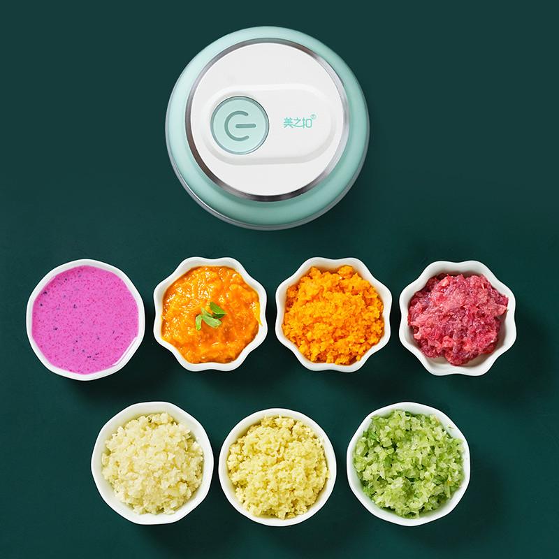Electric Mini Garlic Chopper Meat Grinder Crusher for Nut Vegetables Fruit Food
