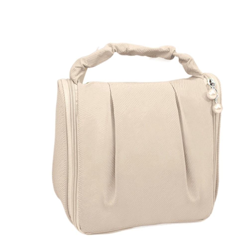 

Косметичка Cloud большой вместимости, плиссированная дорожная косметичка, сумка для хранения макияжа, для умывания бежевый