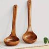 1pc Non-Stick Wooden Cooking Spoon,Daily Solid Anti-scalding Soup Ladle For Kitchen