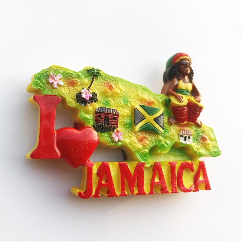 Jamaica Fridge Magnets Travelling Souvenirs Photo Wall Magnetic Stickers Home Decoration Birthday Christmas Gifts