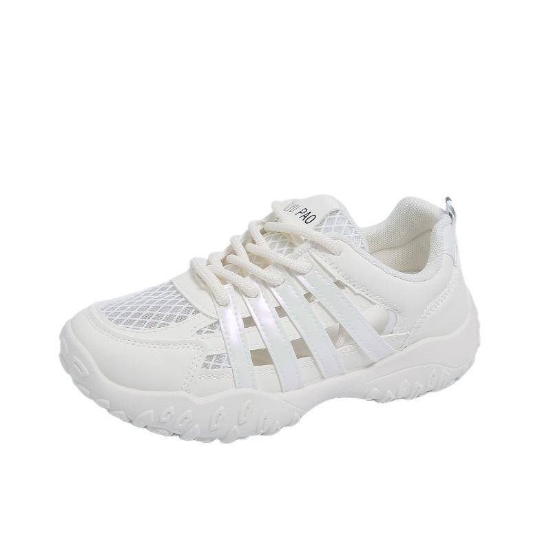 

2025 little white shoes women s summer new Korean version ins air-conditioned shoes casual sports versatile board shoes street shot XQK09 40 бежевый