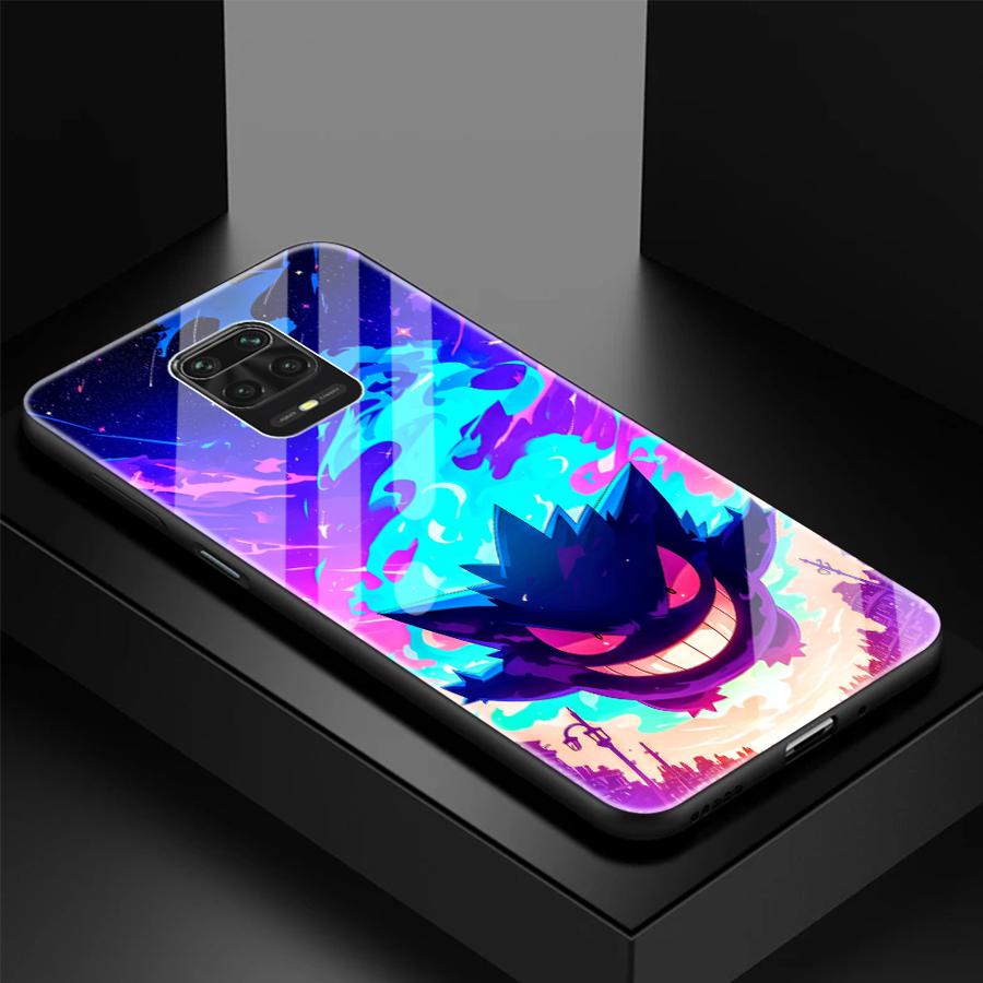 Glass Case for Xiaomi Redmi Note 15 14 Pro 12 13 10 12S A1 10S A2 Plus A5 11 Luxury Phone Cover Gengar Pokemon Cool