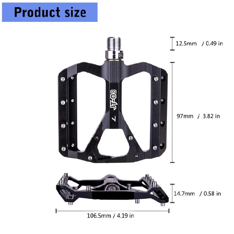 1 Paar Kinderfahrradpedale Aluminiumlegierungen Antirutsch Outdoor Fahrradpedale für Mountainbiker