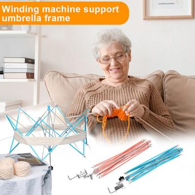 Yousheng Yarn Swift Foldable Metal Yarn Winder Portable Umbrella Yarn Ball Swift Skein Holder with Table Clamp for Knitting Crochet Supplies