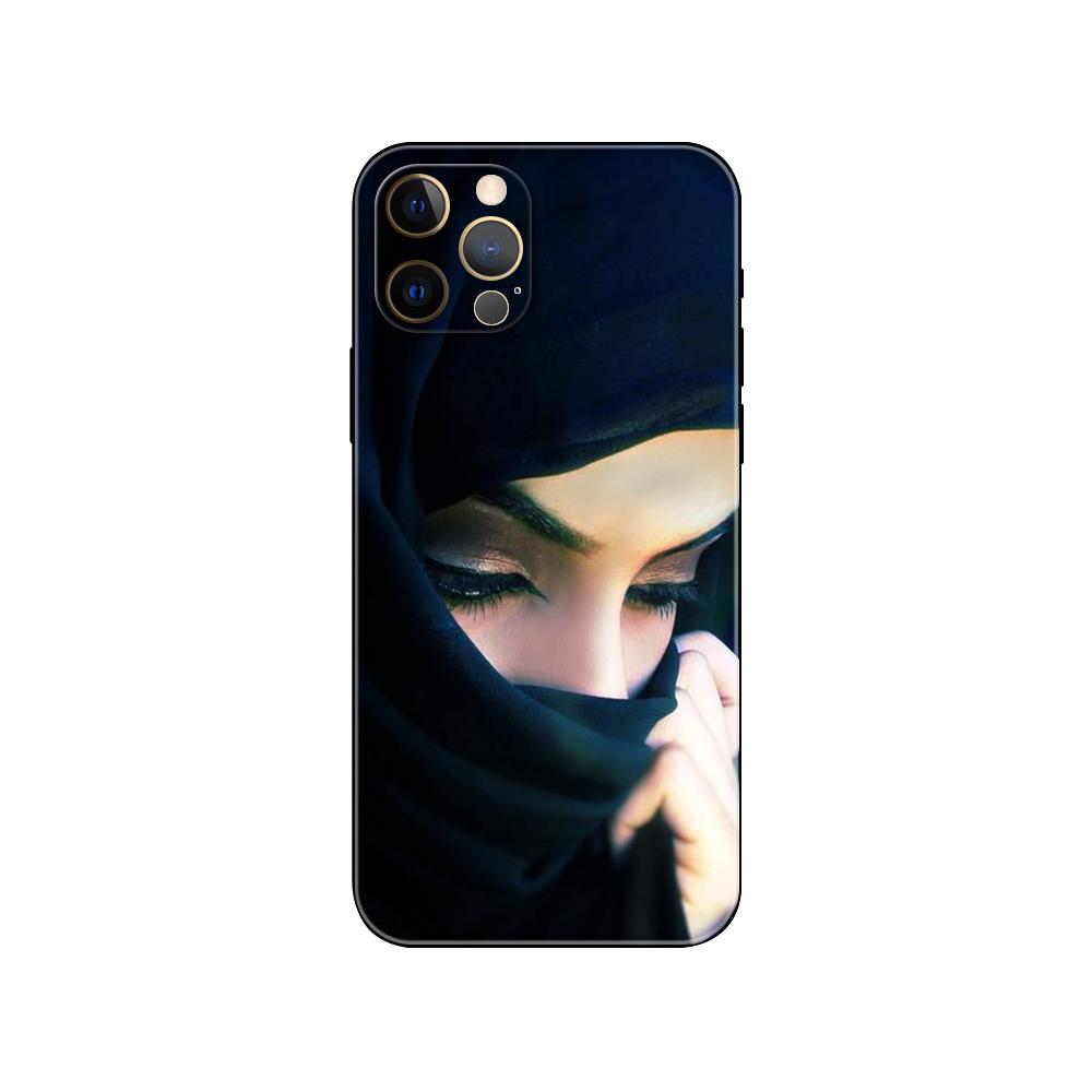 

Чехол для телефона Hijab Face Muslim Islamic для iPhone 5 5s 2020se 6 6s 7 8 plus x 10 XR XS 11 12 13 mini pro MAX черная задняя крышка из ТПУ iphone 13pro MAX