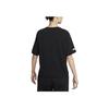Nike American Retro Letter And Number Print Ribbed Crew Neck Short Sleeve T-Shirt Women Tops Black FQ6601-010