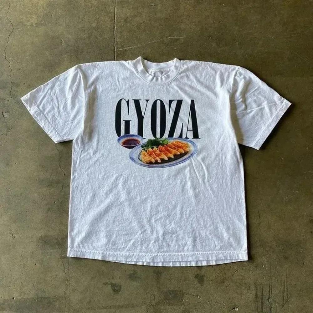 Men Vintage Harajuku Cotton Oversized Tshirt Street Summer Letter Short Sleeve Tee Hip Hop Women T-shirt Y2k Clothing Cut Top