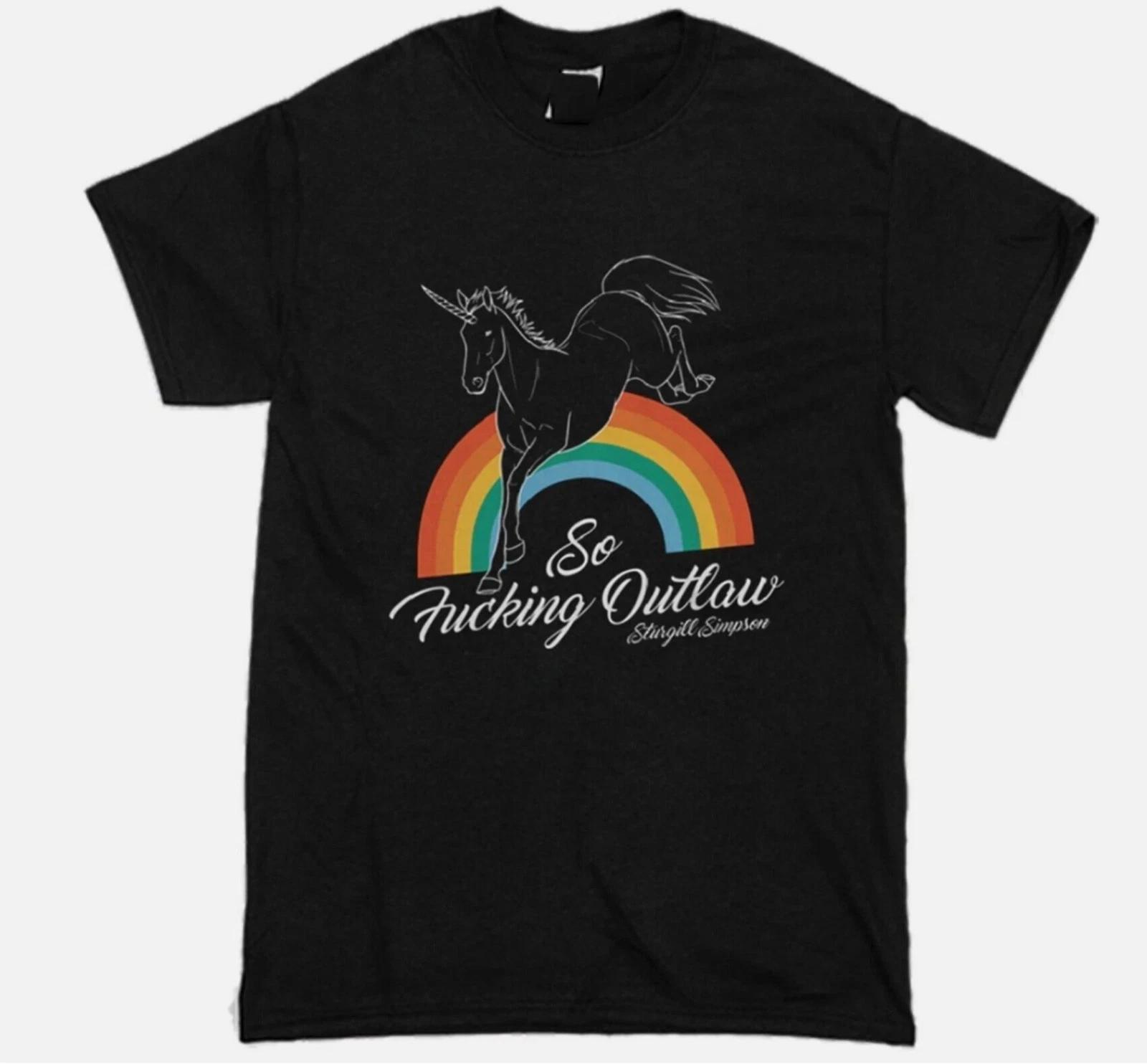Sturgill Simpson So Fuking Outlaw Black T Shirt Full Size S-5XL L