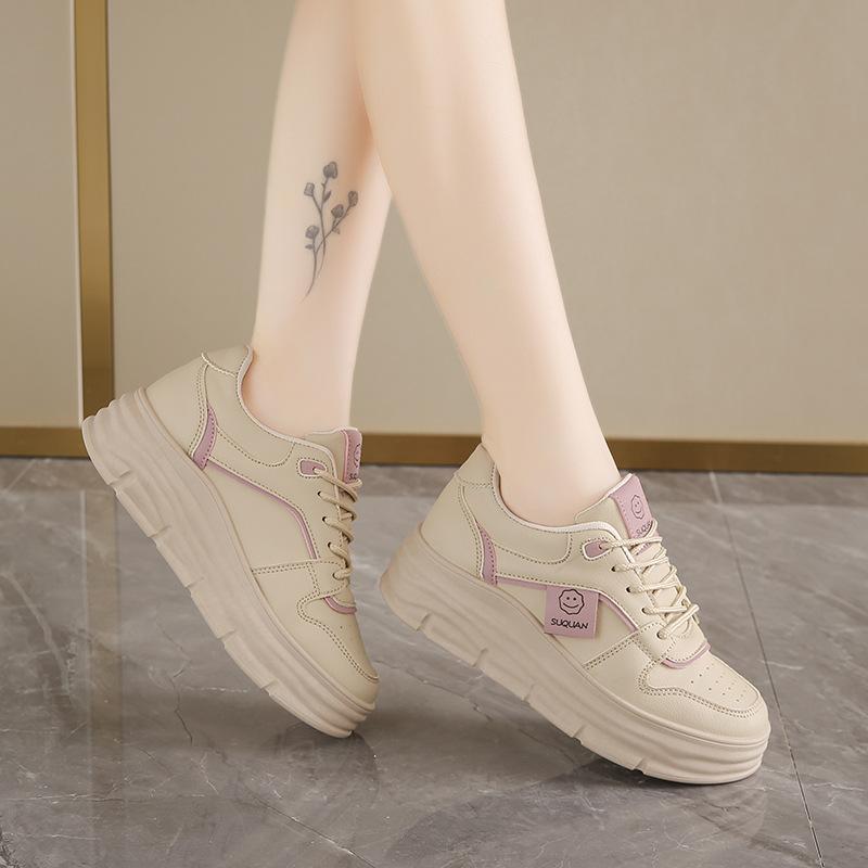 W3621 New Inner Height-increasing Casual Board Shoes 2025 Autumn Fashion Breathable Shoes Platform-soled Students Korean Version of Versatile Shoes