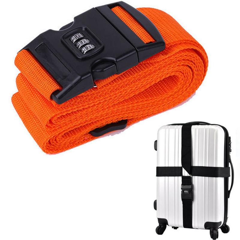 

420 см регульований ремінь для багажу Основні аксесуари для подорожей Приладдя для валізи Фіксований ремінь Ремені для пароля для валізи 18-34 дюймів помаранчевий