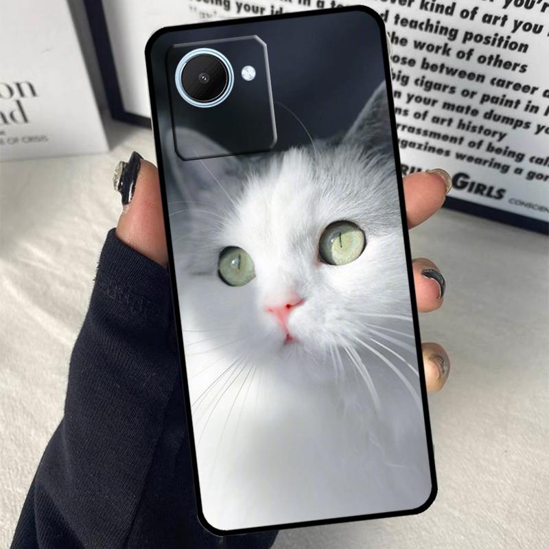 Cat Staring Eye For Realme C75 C55 C71 C61 C53 C33 C63 C51 C65 C67 11 12 13 14 15 Pro Plus GT6 GT7 Pro Case