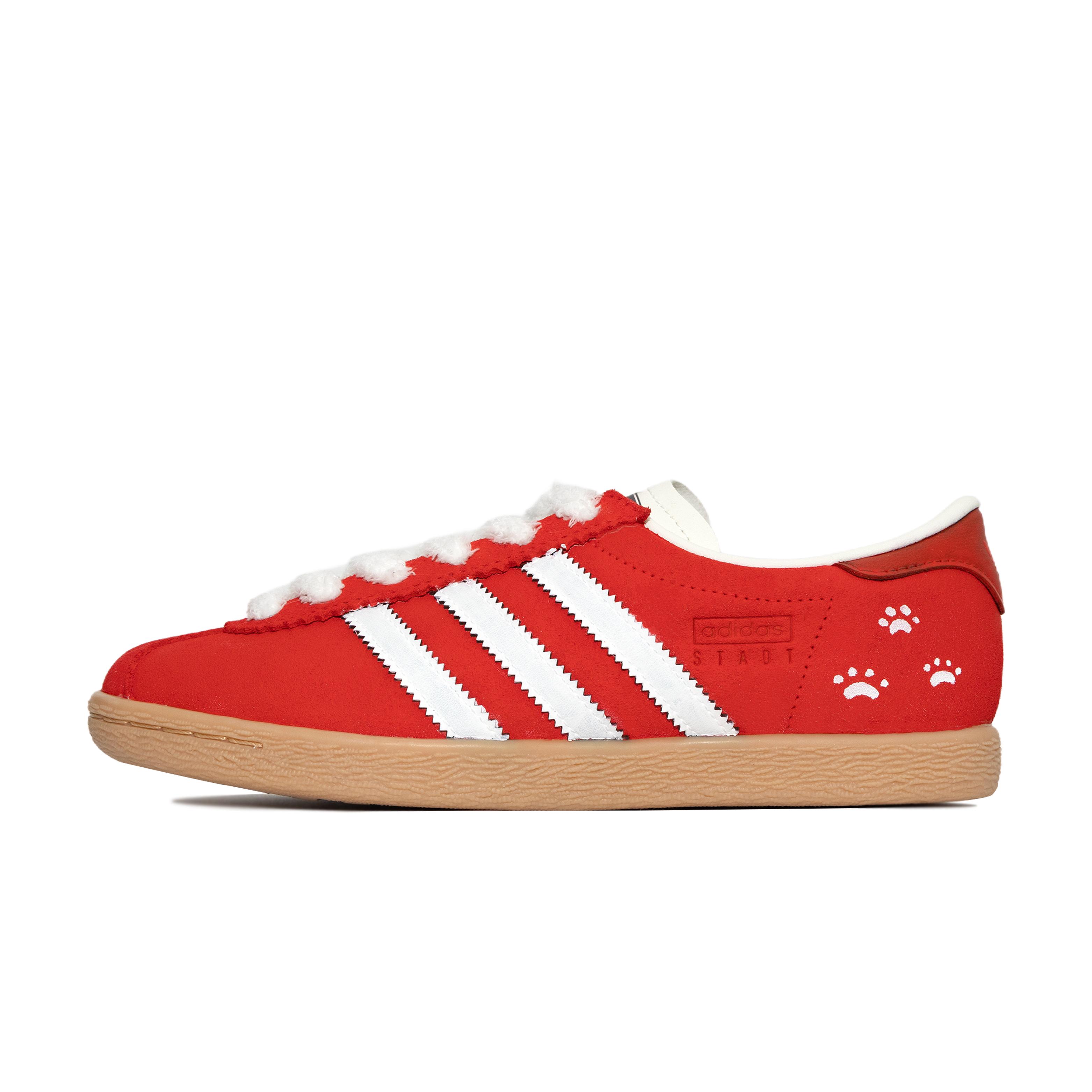 Adidas Originals Stadt German Army Trainers Unisex Low top Red White Colorway JR6343(Team1478-) 35⅔