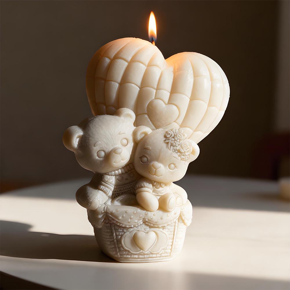 Cartoon Bear Silicone Mold for DIY Air Fresheners, Plaster, and Chocolate Cake