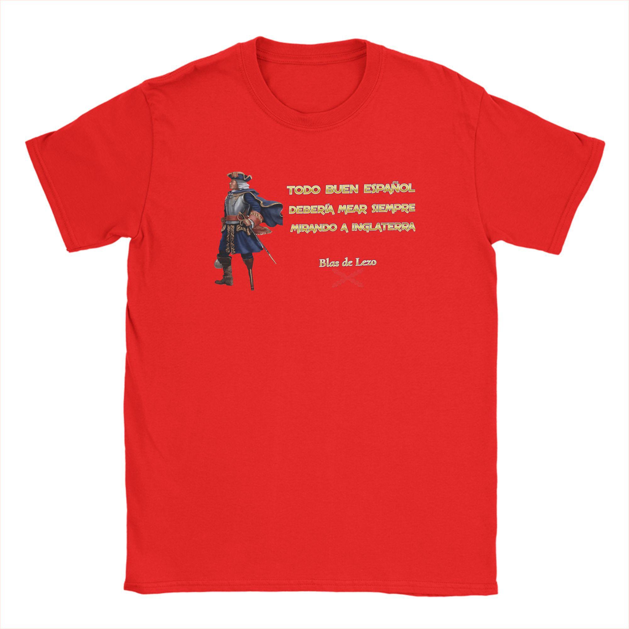 Blas De Lezo Frase T Shirt Men Cotton Vintage T-Shirts Crew Neck Tee Shirt Short Sleeve Clothes Graphic Printed S