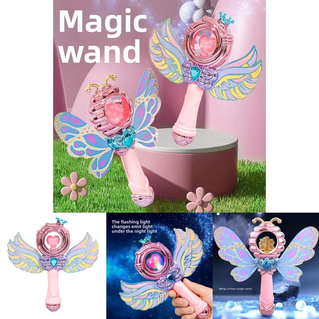 Vílí hůlka s křídly pro dívky Svítící ve tmě Princeznovský dárek pro děti