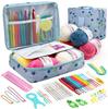 Beginner's 58-Piece Crochet Starter Kit - Complete Set with Portable Wool Knitting Tools