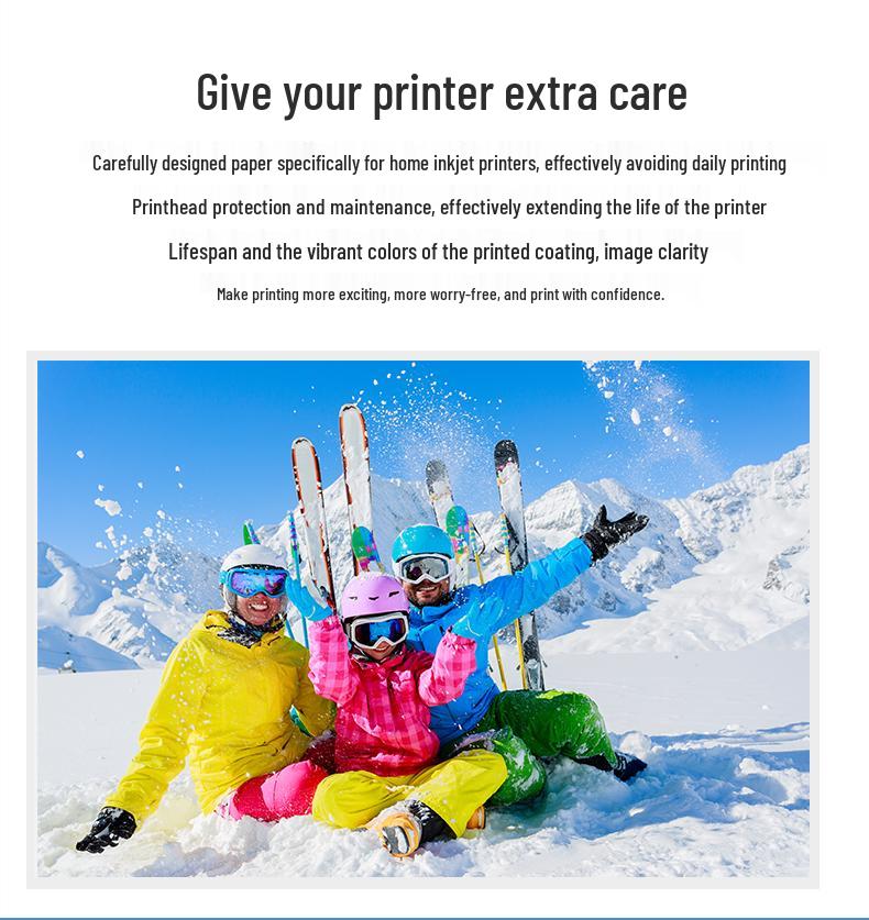 Dedicated 6-Inch Photo Paper for HP, Epson, Canon Printers - Also Suitable for A4 and 5-Inch Prints