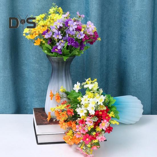 

6 связок искусственных цветов, полевых цветов, кустарников, искусственный букет, красочный естественный вид, имитация букета, украшение для дома Sets