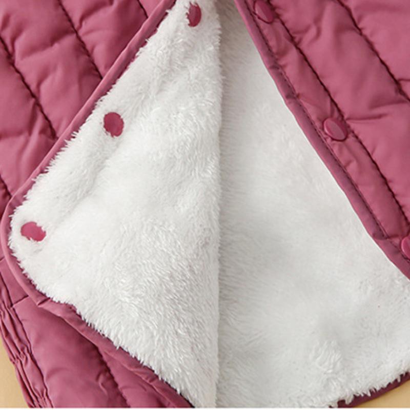 Autumn and Winter Middle-aged Mothers Plus Velvet Warm Cotton  Vest Ladies Vest Lamb Fleece Waistcoat Short