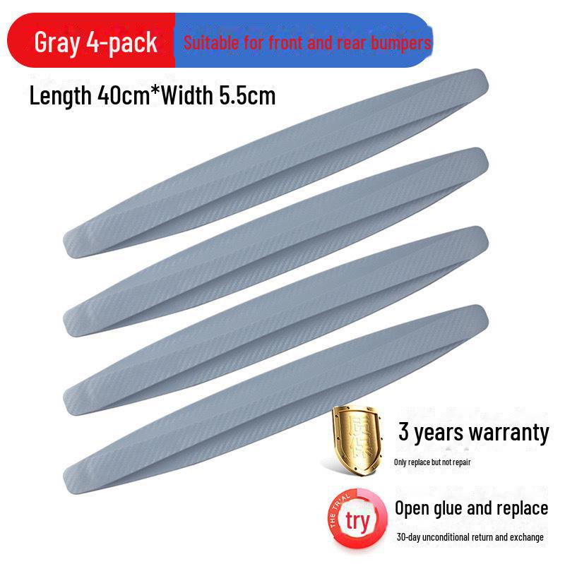 Front and Rear Bumper Carbon Fiber Anti-Scratch Protection Strips