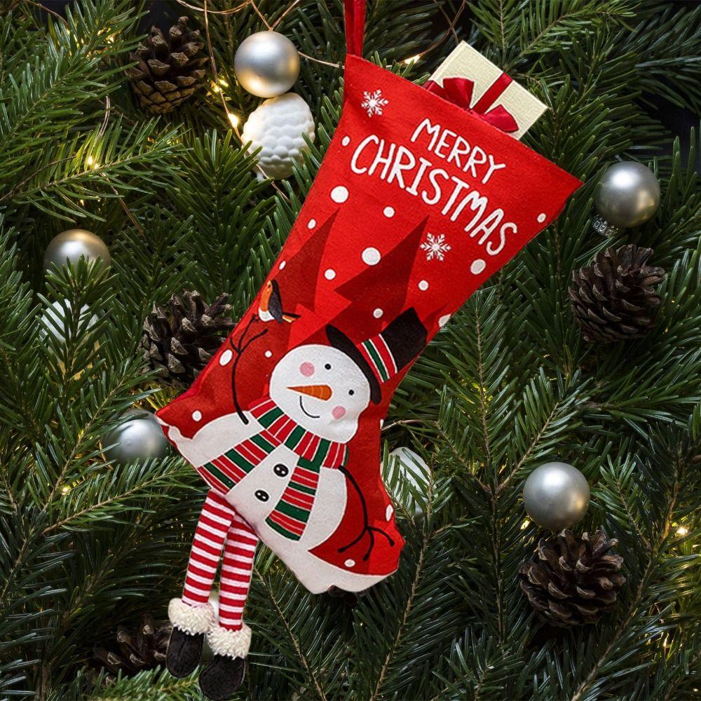 Ciorapi de Crăciun Om de Zăpadă Elan Saci Cadou Bomboane Capacitate Mare Ornamente Pom de Crăciun Cadou de Crăciun