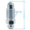 6 PCS H9402-6 Brake Bleeder Screws - Caliper Bleeder Screw With Rubber Cap, 3/8-24 X 1.18 Inch Length, Bleed Kit
