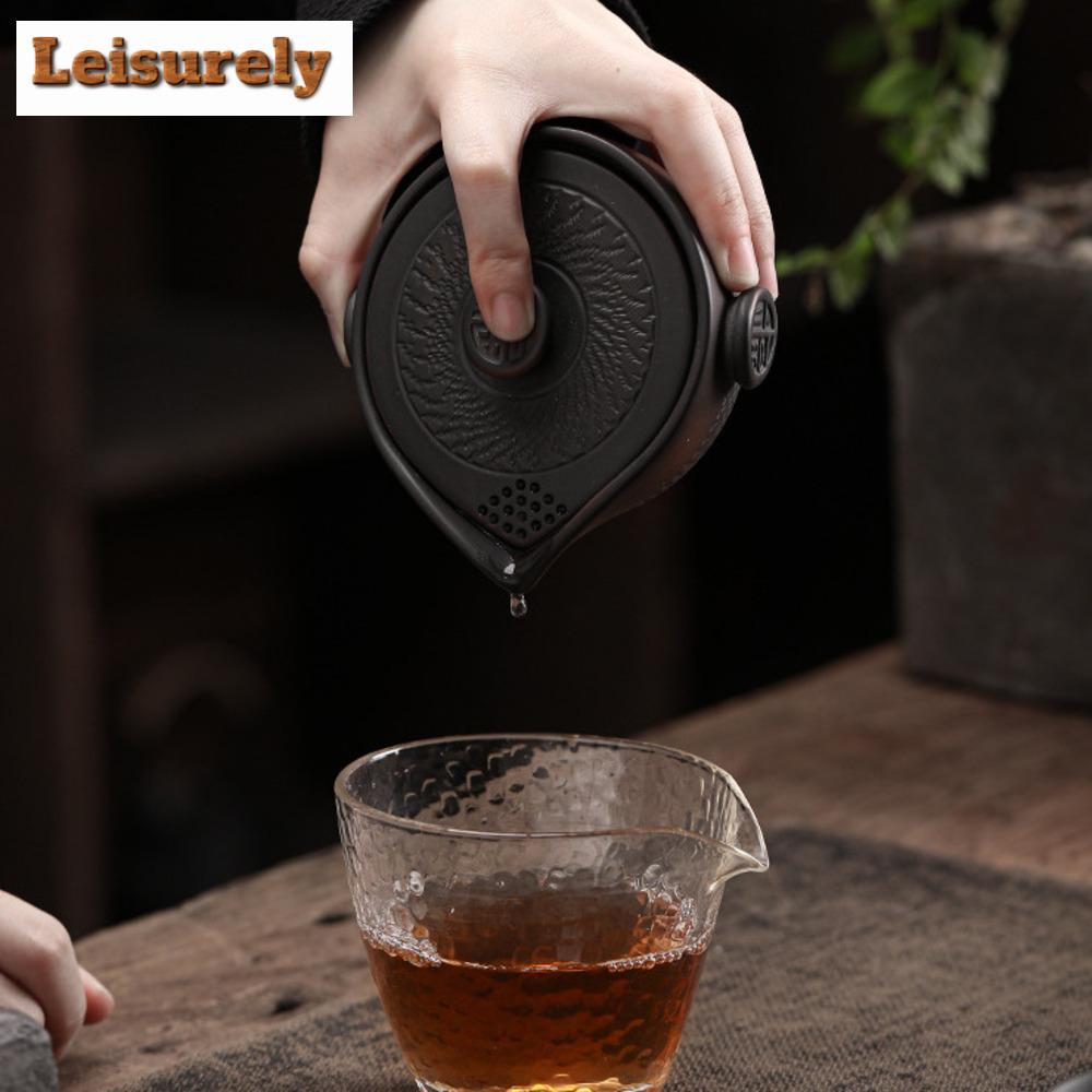 150 ml Qingxi Lila Keramik Handgreifer Gaiwan Handgefertigtes Springmesser Teeterrine Teebereiter Deckelschale Teekanne Teeservice Geschenk