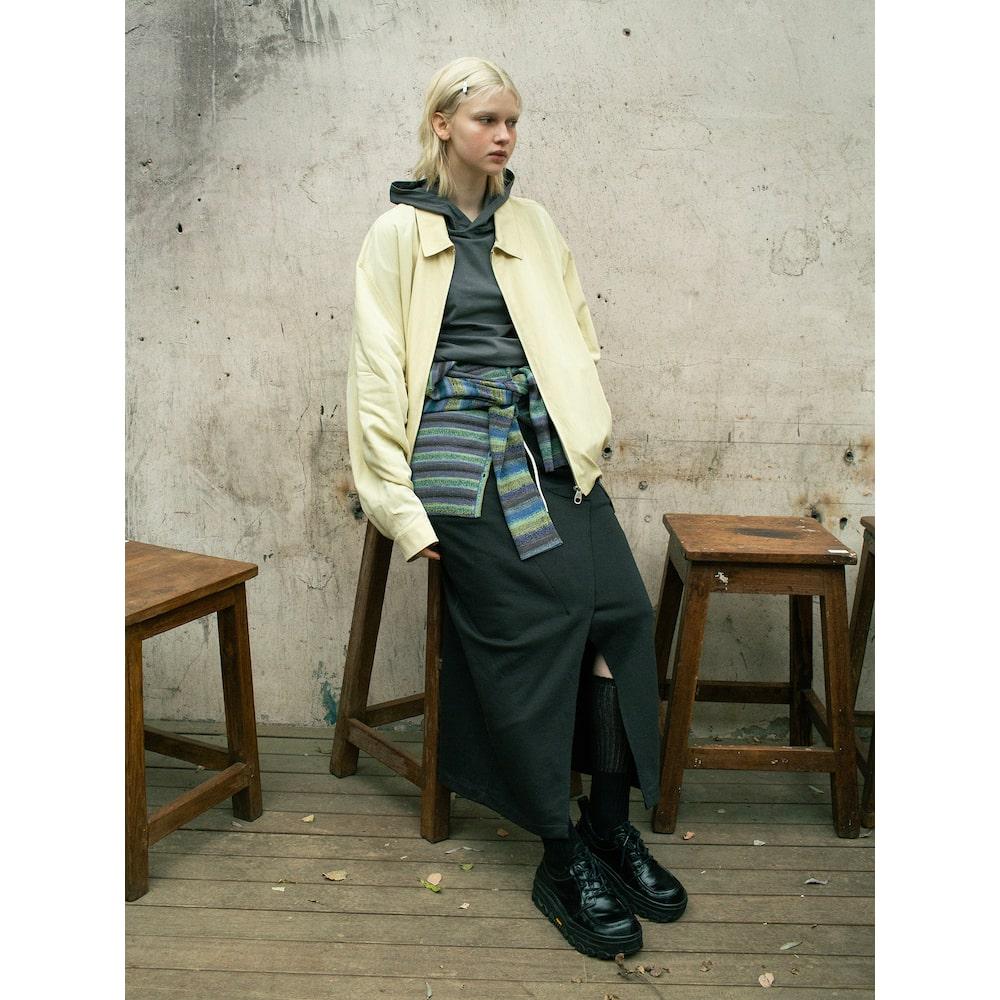 Sand Sound Drape Drizzler Jacket Beige