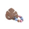 DIY Baby Personalized Name Leaf Pacifier Clips Holder Chain Teething Toys Gifts Wooden Ring Anti-drop Chains Babies