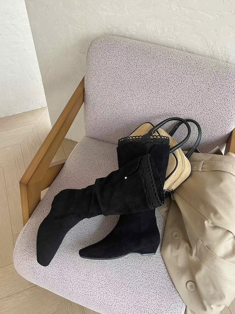 New long boots tall new autumn thick heels but knee thin boots