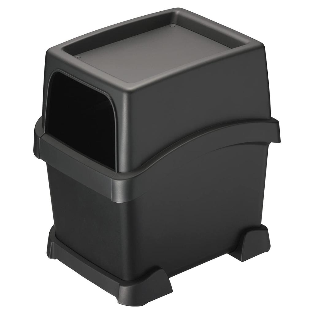 Carmate Car Trash Can with Tray Made In DZ573 (Includes Anti-Tip Support), Black, Japan,
