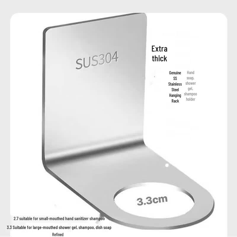 304 Stainless Steel Bathroom Wall Shelf with Hooks