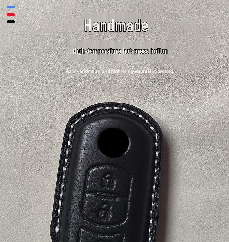 Genuine Leather Key Cover for Mazda CX-4, CX-5, CX-7, Atenza 6, and Angkesaila 3