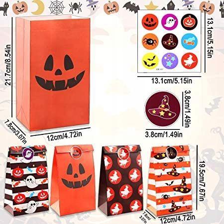 Halloween Paper Candy Bags 20X12 12 Pcs