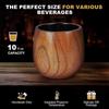 Natural Jujube Wooden Tumbler Cup, Old Fashioned Wooden Whiskey Glass Bourbon Mugs Gifts for Men Birthday & Christmas