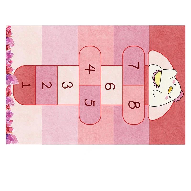 Kinderspiel Hüpfspiel Teppich für Wohnzimmer Dekoration Jungen Mädchen Zimmer Rutschfest Große Flächenteppiche Kinder Krabbel Bodenmatte