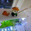Mini Fishing Decorative Ornaments Landscaping Ornaments with Fishing Rod Aquarium Decoration Fish Tank DIY Cartoon