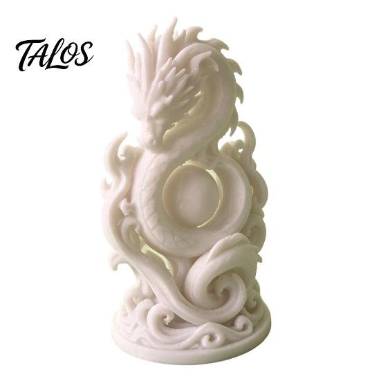 3D Printed Dragon Ornament Chinese Statue, Compact Figurine, Fine Detail Small Statue 8cm Carving Design, Creative for Office Desk Decor Unique