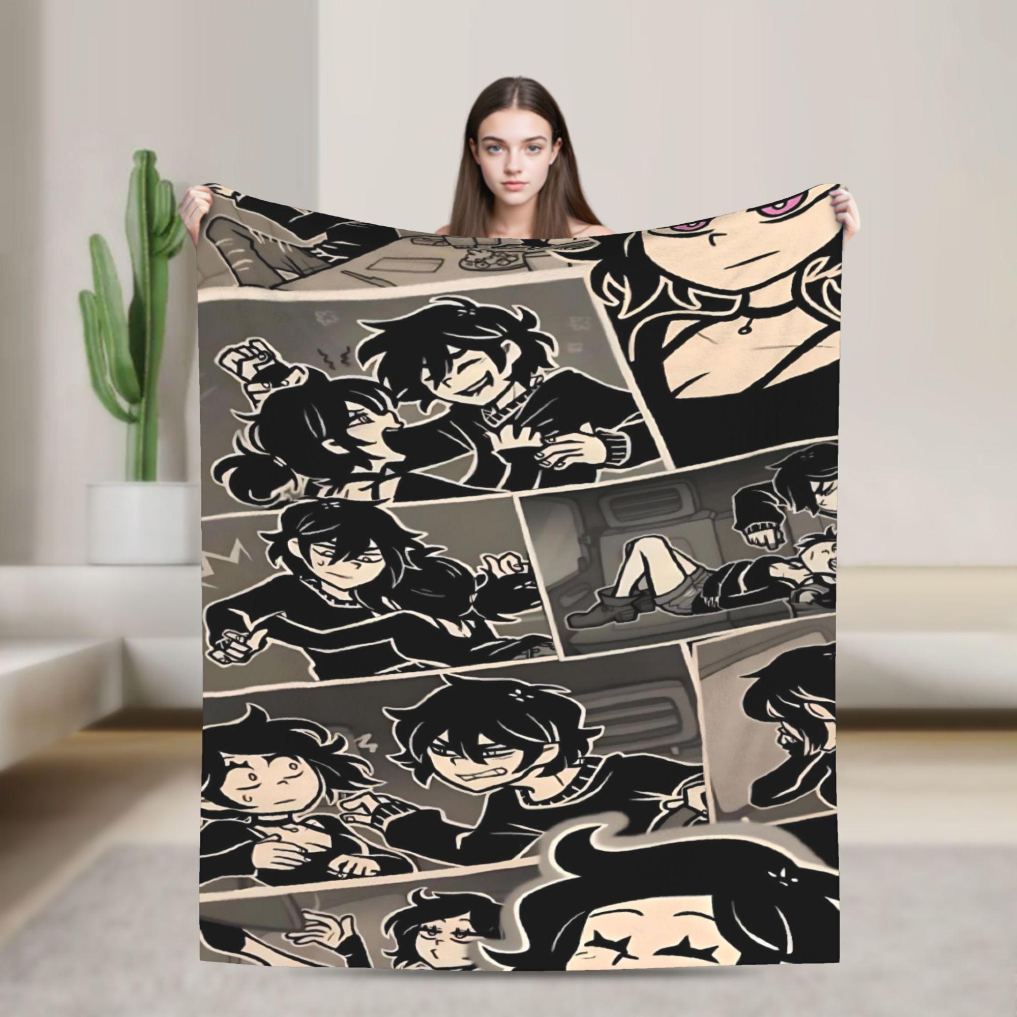 

Popular game and anime patterns Flannel printed blanket suitable for all seasons suitable for living room office sofa and travel 75x100cm