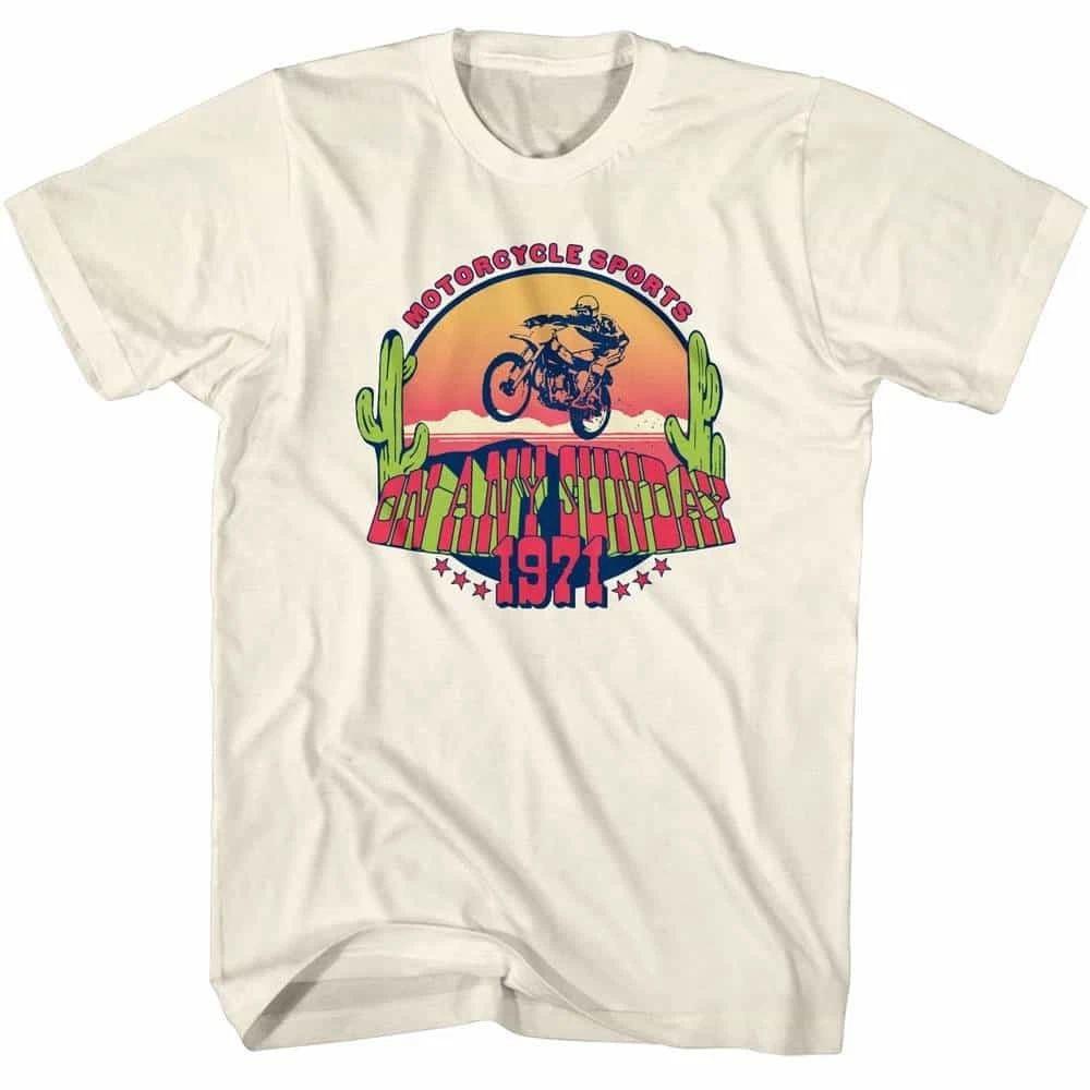 On Any Sunday 71 Sunrise Cactus Jump Men s T Shirt 3XL