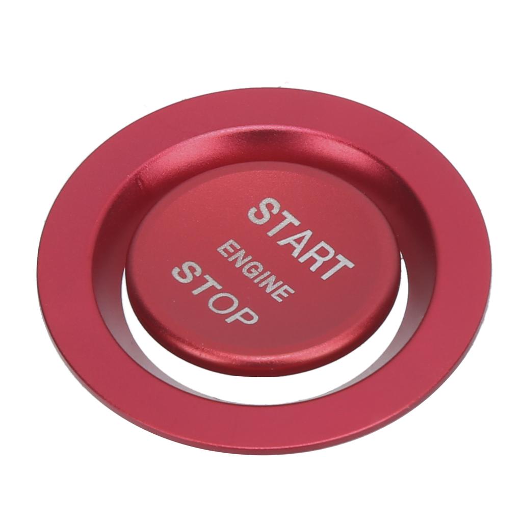 Car Engine Ignition Button Switch Cover Aluminum Alloy with Outer Ring Replacement for Range Rover 2013‑up