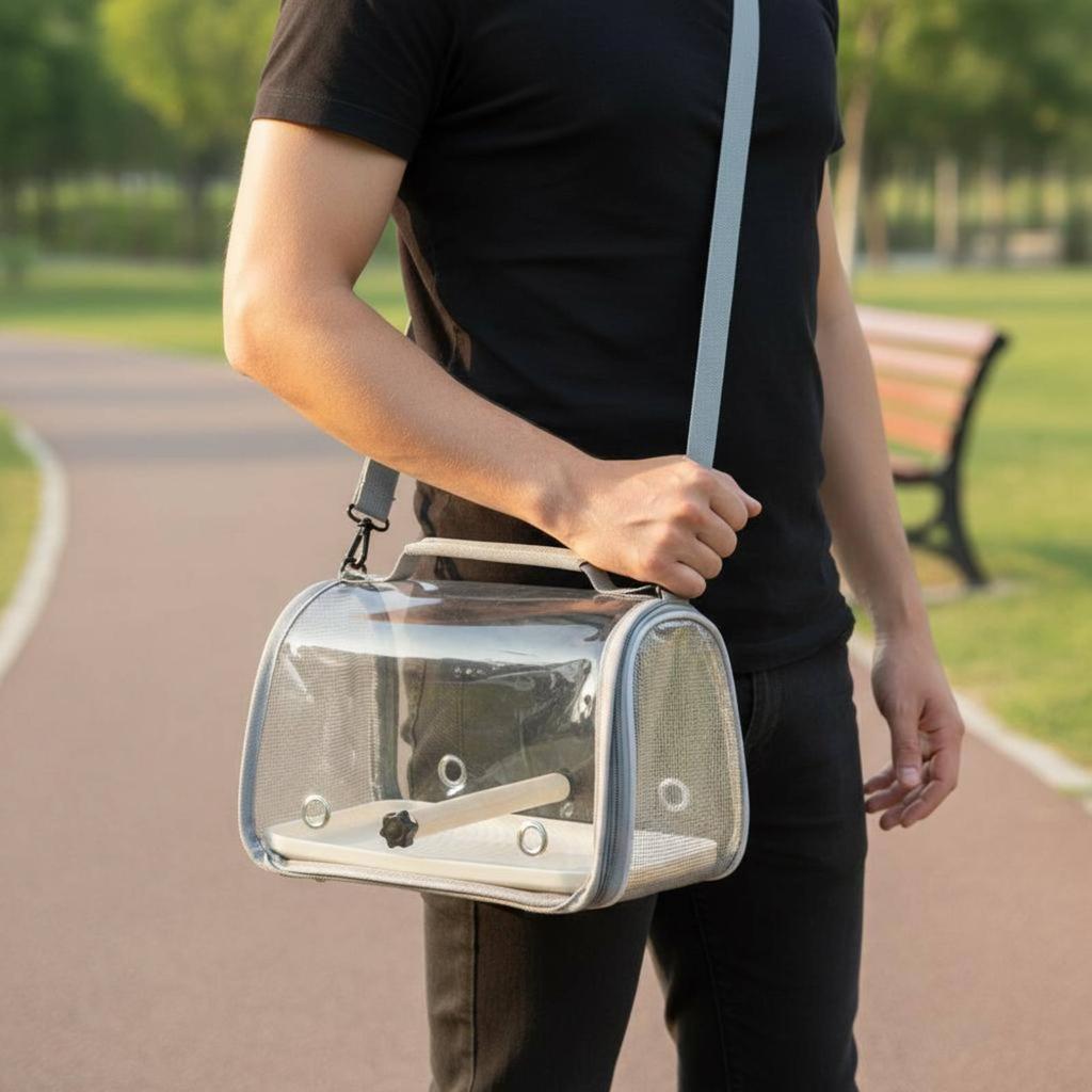 Portable Bird Backpack Lightweight Mesh Bird Carrier Avian Carrier Pack Ventilated