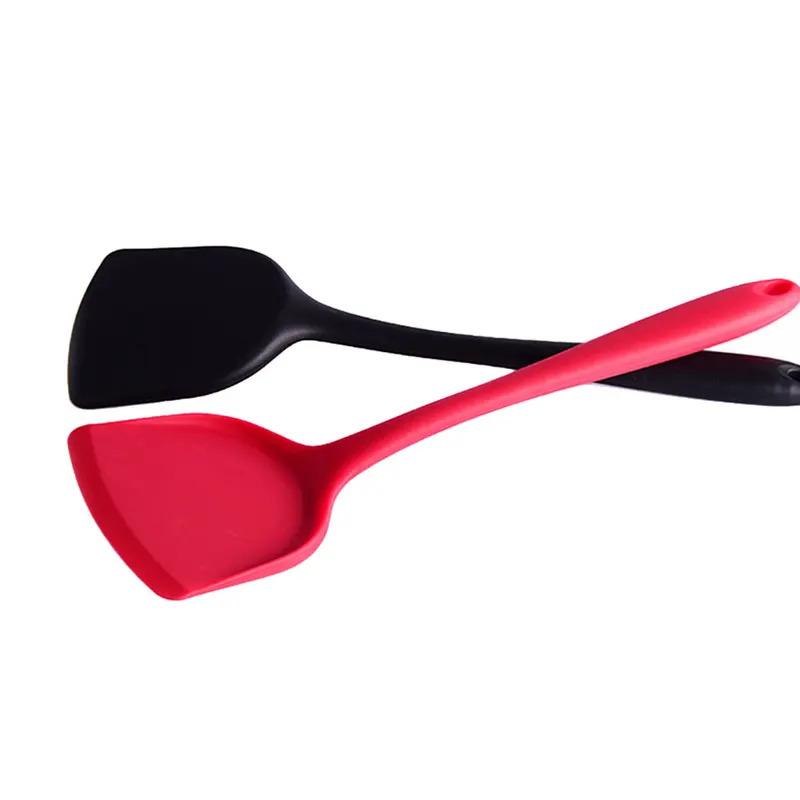 Silicone World Food Grade Silicone Wok Spatula Spoon Baking Tools Shovel Kitchen Spatula Long Handle for Non-stick Turners