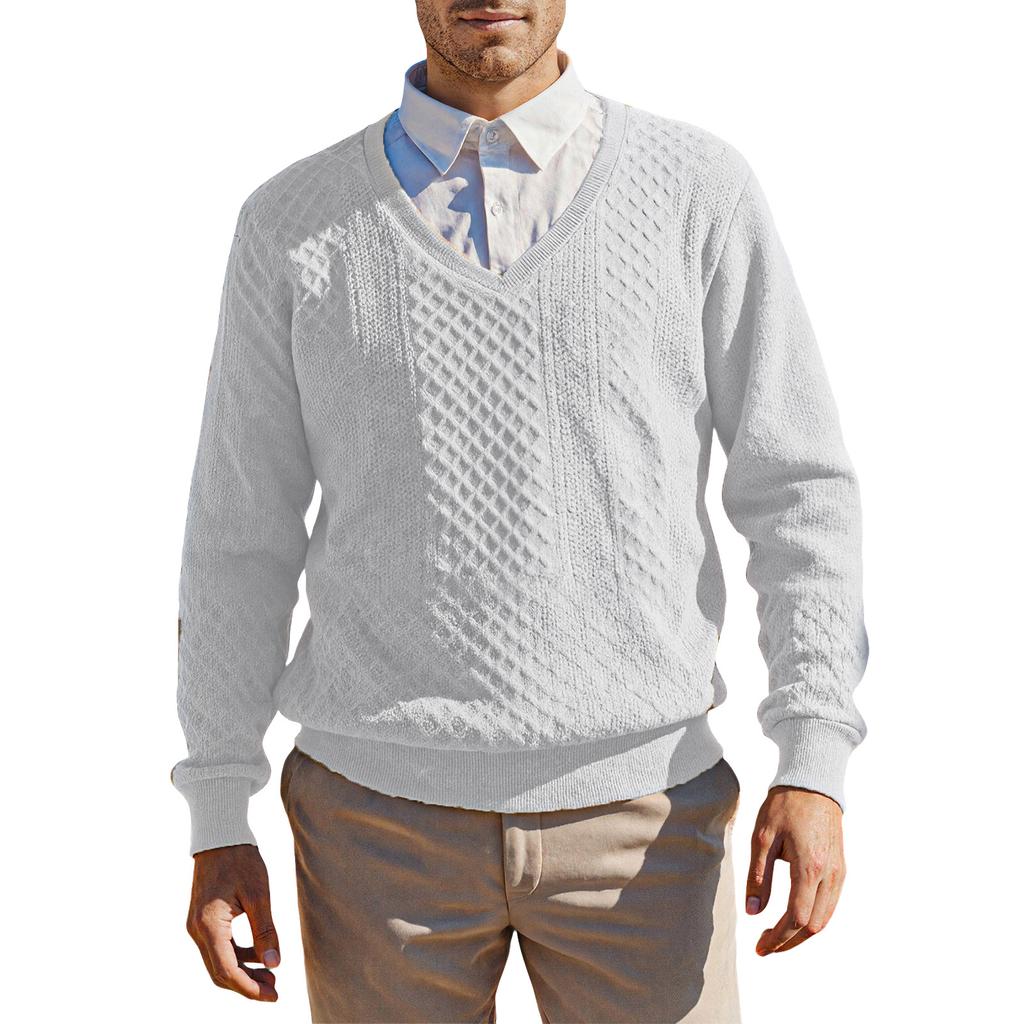 Men's Textured Pullover Hoodie Men's Casual Fashion Long Sleeve Top