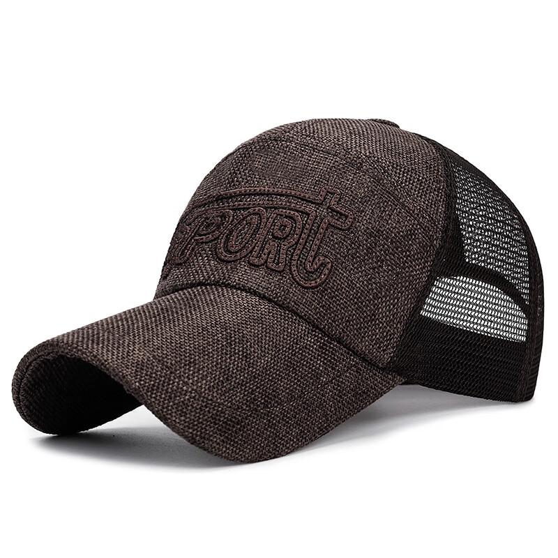 

ZHENYUEQI Men s Linen Mesh Sport Baseball Cap Adjustable