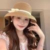 Французский бант Соломенная шляпа Кепка Хепберн Панама от солнца Ins Вязаная шапка Уличная