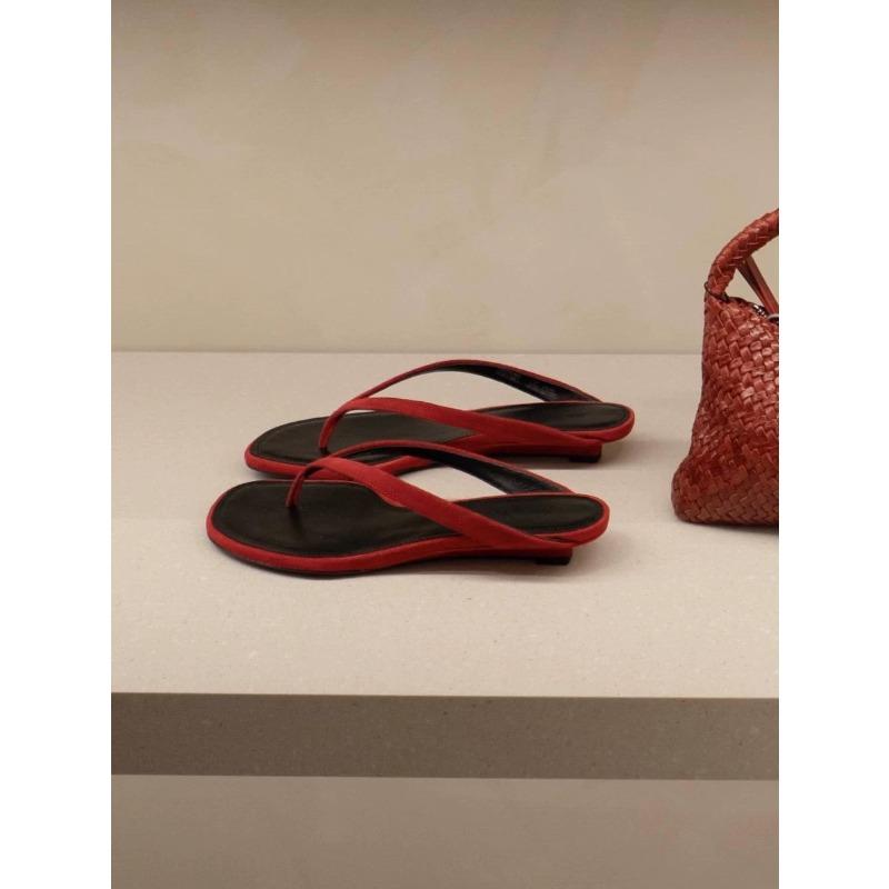 Sheepskin Version~ Minimalist Style Niche Toe Flip-flops Shoes Women's Outer Wear Summer Versatile Low-heeled Cool Slippers