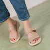 Summer Women Beach 2cm Platform 5cm High Heels Slides Lady Wedges Lightweight Slippers Female Casual Barefoot Chunky Blue Shoes