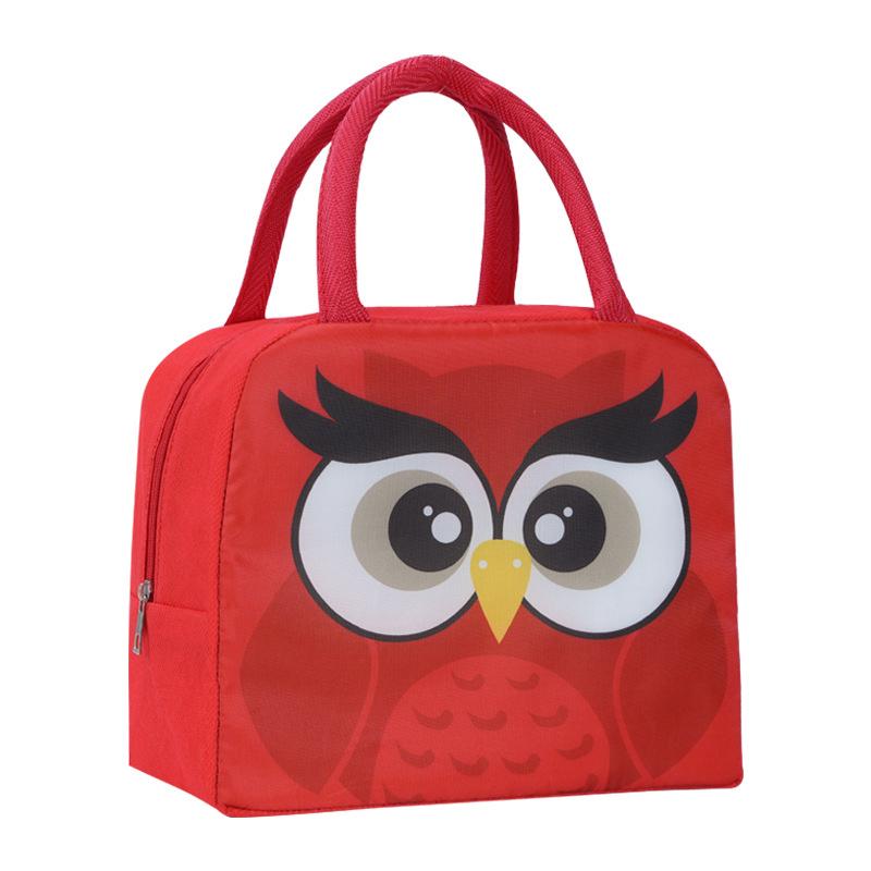 Cartoon Cute Lunch Bag For Children Aluminum Insulation Keep Temperature Lunch Box Hangbag Outdoor Picnic Food Storage Bags